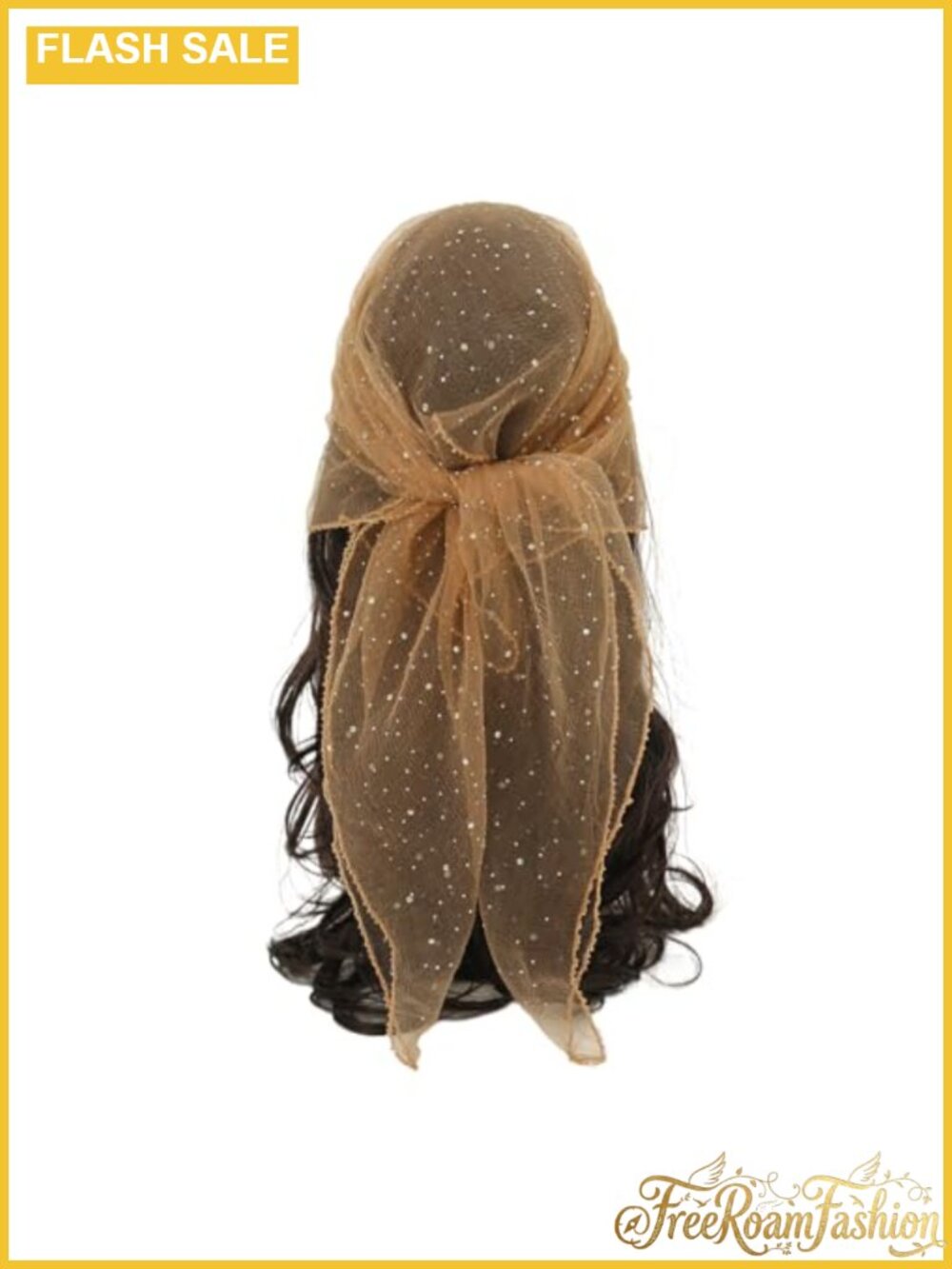 Sparkle Sequin Head Scarf Wrap Bandana 31.5 Inch Solid Polyester